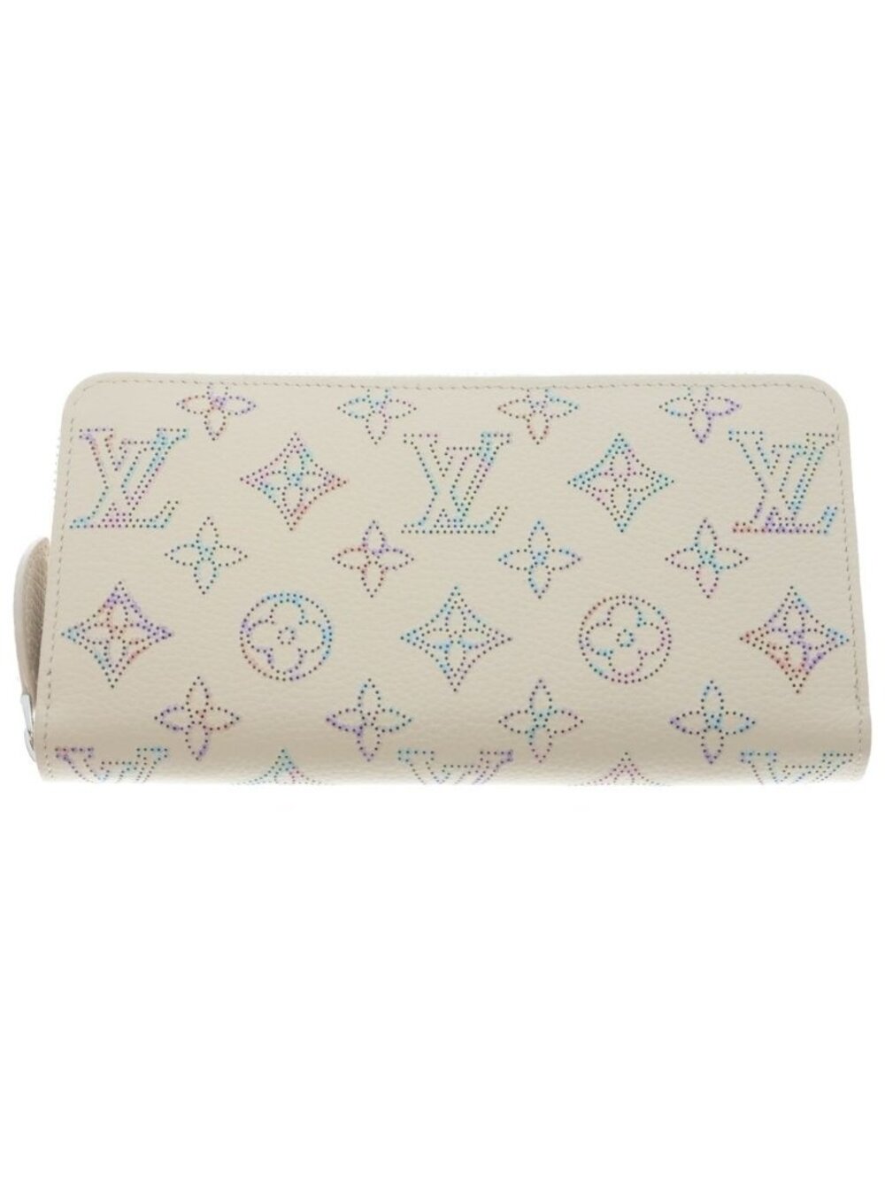 Louis Vuitton Monogram Empreinte Link Quartz Zippy Wallet White Leather